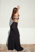 Carica l&#39;immagine nel visualizzatore di Gallery, LONG FLARED SKIRT WITH LOGO STRETCH BAND
