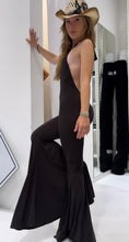 Carica l&#39;immagine nel visualizzatore di Gallery, DARK BROWN COLOR V JUMPSUIT LIGHTWEIGHT LYCRA
