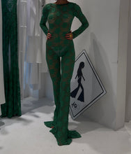 Carica l&#39;immagine nel visualizzatore di Gallery, GREEN LONG SLEEVE JUMPSUIT

