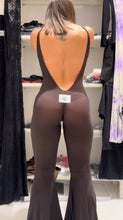 Carica l&#39;immagine nel visualizzatore di Gallery, DARK BROWN COLOR FLARED TANK TOP JUMPSUIT LIGHTWEIGHT LYCRA
