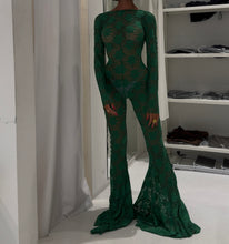 Carica l&#39;immagine nel visualizzatore di Gallery, GREEN LONG SLEEVE JUMPSUIT
