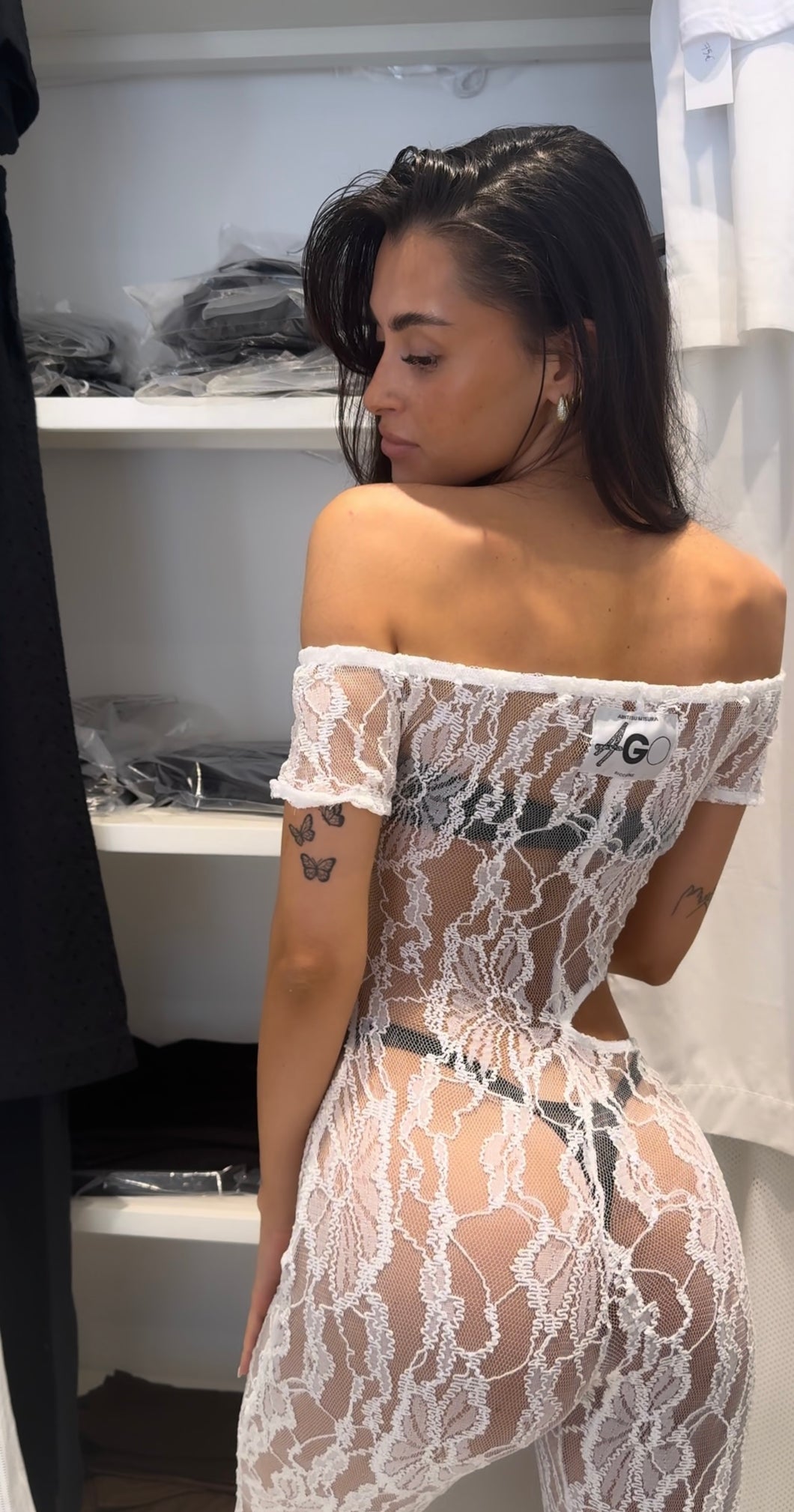 MODEL WHITE LACE JUMPSUIT