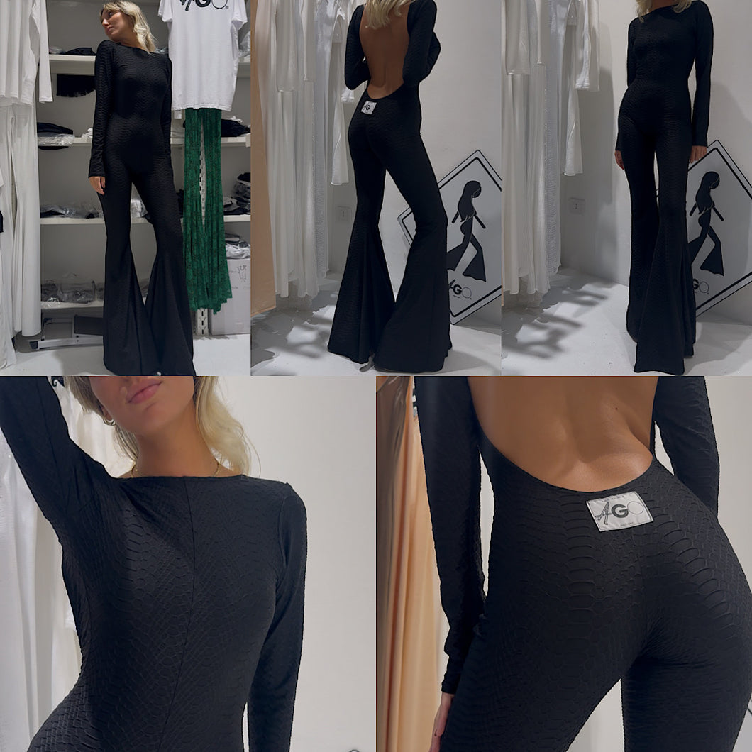 BLACK MERMAID JUMPSUIT