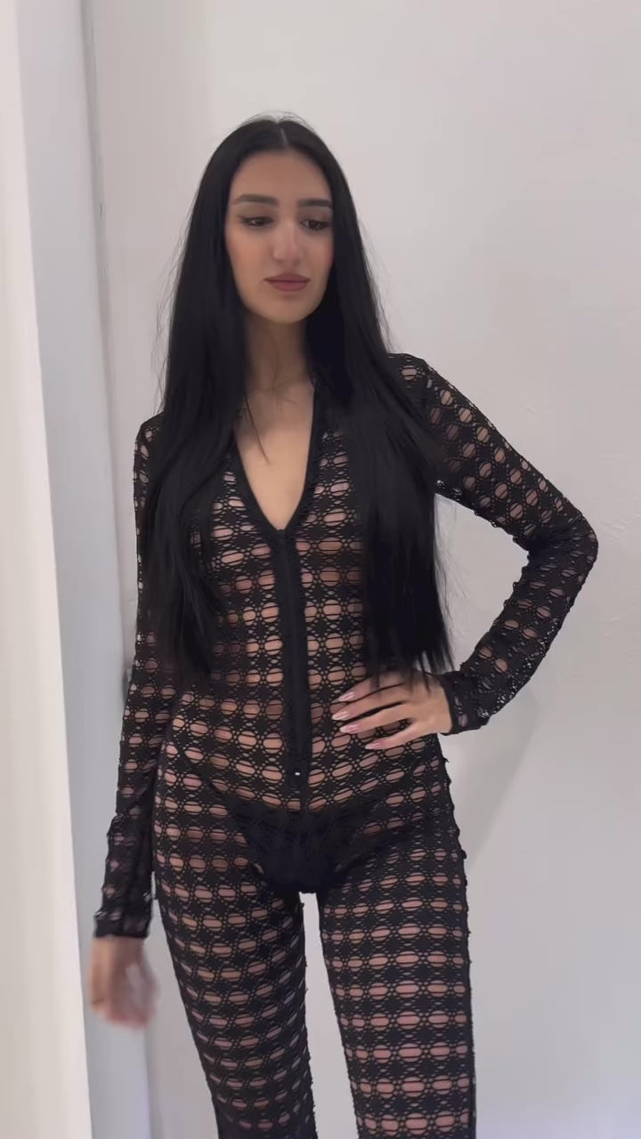 PRE-ORDER PERFORATED JUMPSUIT