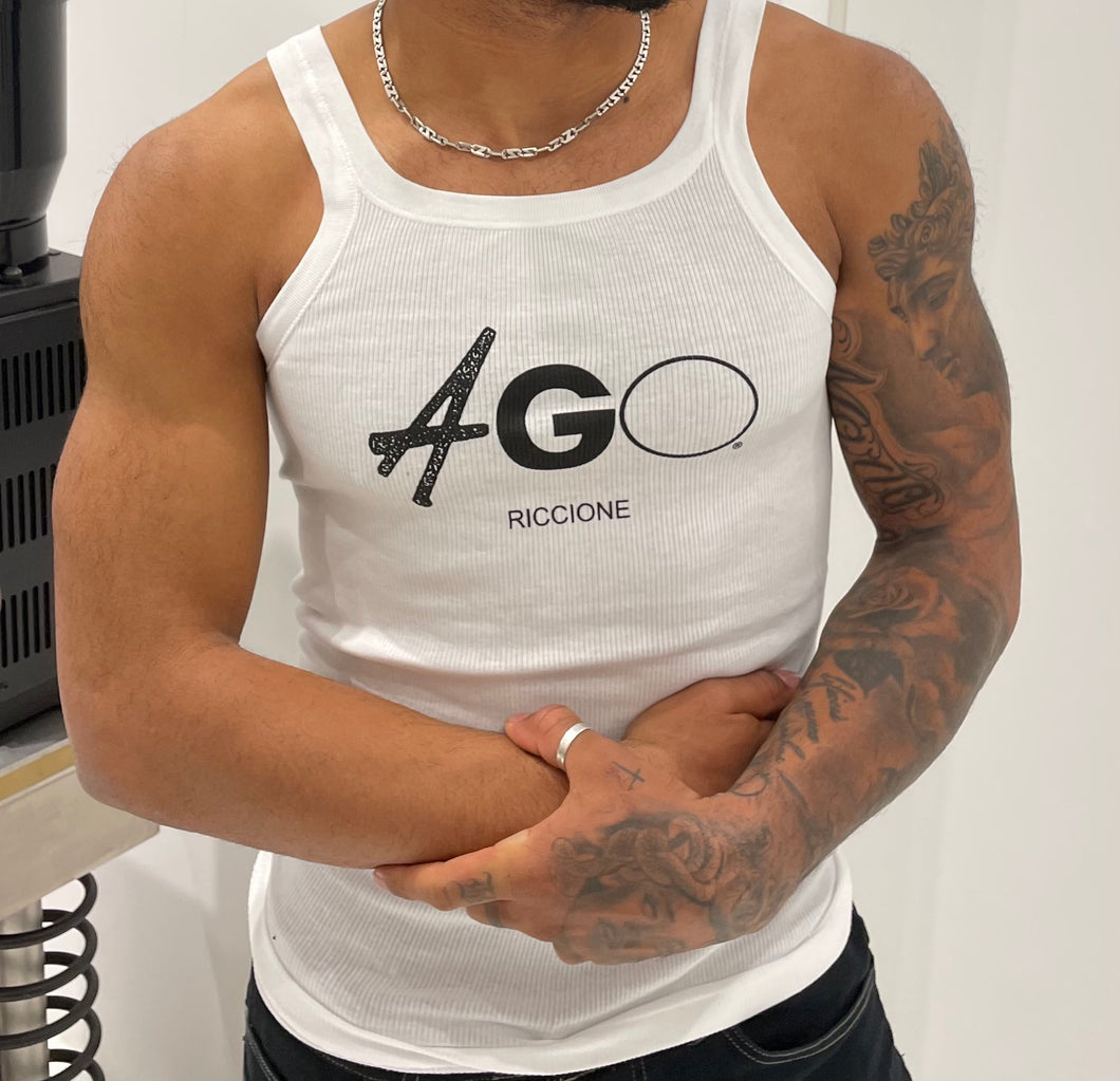 WHITE LOGO TANK TOP